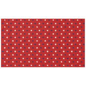 愛国的な暗赤色の白いネイビーブルーの星の休日 テーブルクロス (正面(横))