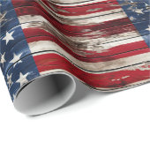 愛国的な木材の包装紙 ラッピングペーパー (ロールコーナー)