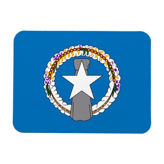 愛国的な柔軟な磁石北マリアナ国旗 マグネット (横)