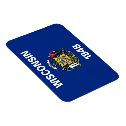 愛国的な柔軟な磁石、ウィスコンシン州旗 マグネット (右側)