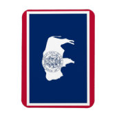 愛国的な柔軟な磁石、ワイオミング州旗 マグネット (縦)