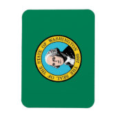 愛国的な柔軟な磁石、ワシントン州旗 マグネット (縦)