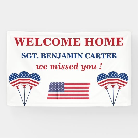 愛国的な歓迎ホーム軍隊アーミーマリン 横断幕 (横)