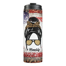 愛国的な母の生活デザインとヒョウ印刷 タンブラー