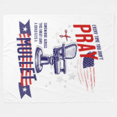 愛国的な毛布祈をおもしろい使わない時 フリースブランケット (正面(横))