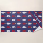 愛国的な氷ポップ ビーチタオル (正面)