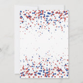 愛国的な洗濯ひも 赤白＆デュ ベビーシャワー 招待状 (裏面)