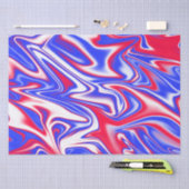 愛国的な渦巻き旋回：赤い白と青の大理石、 薄葉紙 (クラフト)