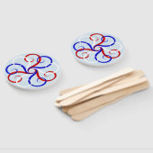 愛国的な渦巻き花 ハンドファン (組立なし)