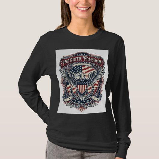 愛国的な父の日ベクターグラフィックTシャツ Tシャツ (正面)