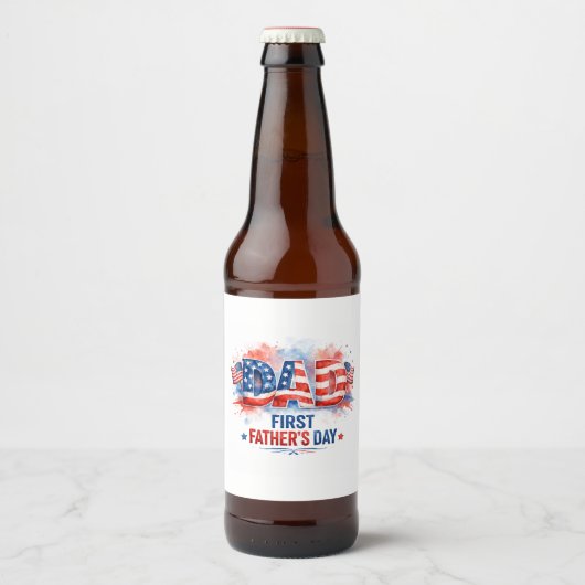 愛国的な父の日 ビールラベル (正面)