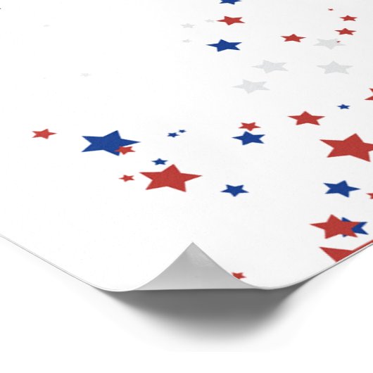 愛国的な物干しラインすべてのアメリカのシャワーへようこそ ポスター (角)