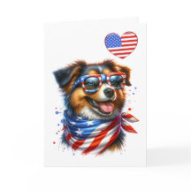愛国的な犬のカード