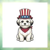 愛国的な犬のビンテージの彫刻ベクター デザイン 1 ウィンドウサイン (シート3)