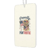 愛国的な犬のビンテージTシャツデザイン_1 カーエアーフレッシュナー (左)