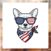 愛国的な犬のフラグサングラス ヴィンテージ ベクター ウィンドウサイン (シート2)