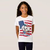 愛国的な犬のTシャツ Tシャツ (正面フル)