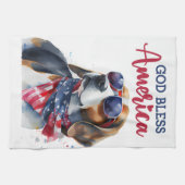 愛国的な犬食い キッチンタオル (横)