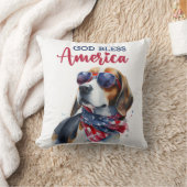 愛国的な犬食い クッション (ブランケット)