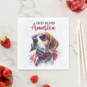 愛国的な犬食い スタンダードランチョンナプキン (インサイチュ)