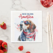 愛国的な犬食い スタンダードランチョンナプキン (インサイチュ)