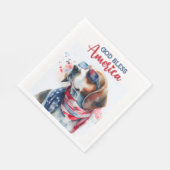 愛国的な犬食い スタンダードランチョンナプキン (角)