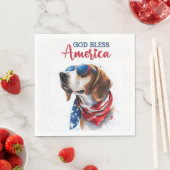 愛国的な犬食い スタンダードランチョンナプキン (インサイチュ)