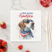 愛国的な犬食い スタンダードランチョンナプキン (インサイチュ)