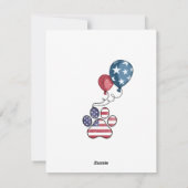 愛国的な犬-ダックスフント 4th of July カード (裏面)