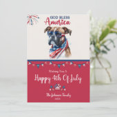愛国的な犬 - ボクサー 4th of July カード (スタンド正面)