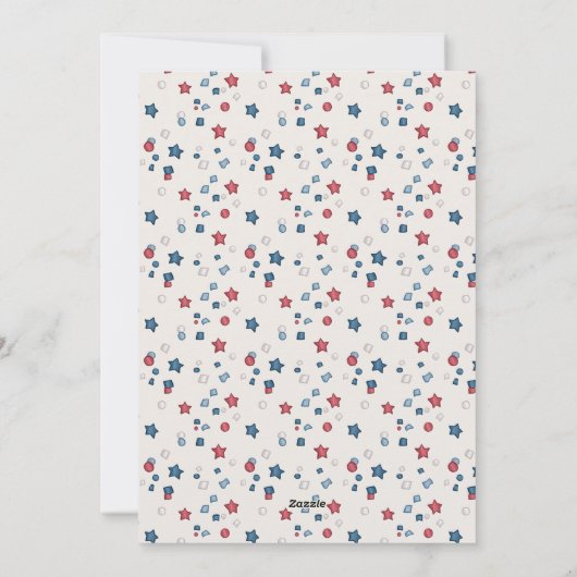 愛国的な犬 - ヨーキーの独立記念日カード シーズンカード (裏面)