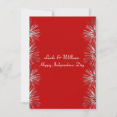 愛国的な独立記念日の花火誕生日少年 招待状 (裏面)