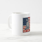 愛国的な猫ベクター デザイン_1 コーヒーマグカップ (正面左)