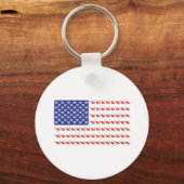 愛国的な猫/アメリカ キーホルダー (正面)