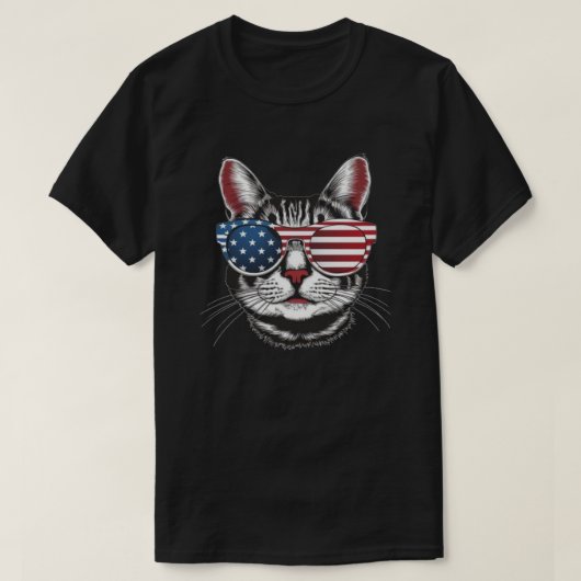 愛国的な猫 Tシャツ (デザイン正面)