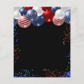 愛国的な甘い16ブラックバジェットパーティの招待状 チラシ (裏面)