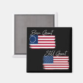 愛国的な生まれアメ素晴らしリカ素晴らしがまだ米国国旗 マグネット (正面/裏面)