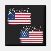 愛国的な生まれアメ素晴らしリカ素晴らしがまだ米国国旗 マグネット (正面)