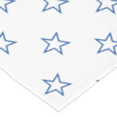 愛国的な白と青の星のパターンの休日 テーブルクロス (アングル)