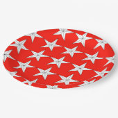 愛国的な白スターズオンレッドフィールド紙プレート ペーパープレート (アングル)