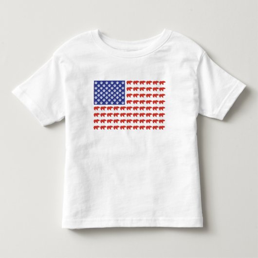 愛国的な白熊 トドラーTシャツ (正面)