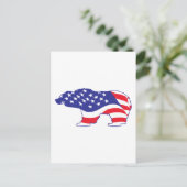 愛国的な白熊 ポストカード (スタンド正面)