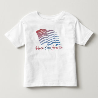愛国的な白Tシャツ トドラーTシャツ