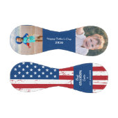 愛国的な祖父の父の日カスタムの2写真 野球ボール (パネル)