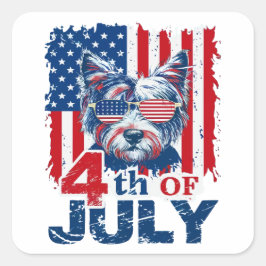 愛国的な祝ポープ7月4日の独立記念日 スクエアシール