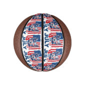 愛国的な祝ポープ7月4日の独立記念日 ミニバスケットボール (縦)