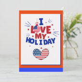 愛国的な祝日のラブグリーティングカード シーズンカード (スタンド正面)