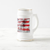 愛国的な神の祝福アメリカ合衆国旗 ビールジョッキ (正面右)
