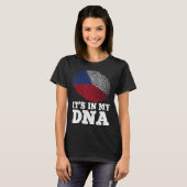 愛国的な私のDna指紋チェコ共和国にある Tシャツ (正面フル)