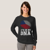 愛国的な私のDna指紋チェコ共和国にある Tシャツ (正面フル)